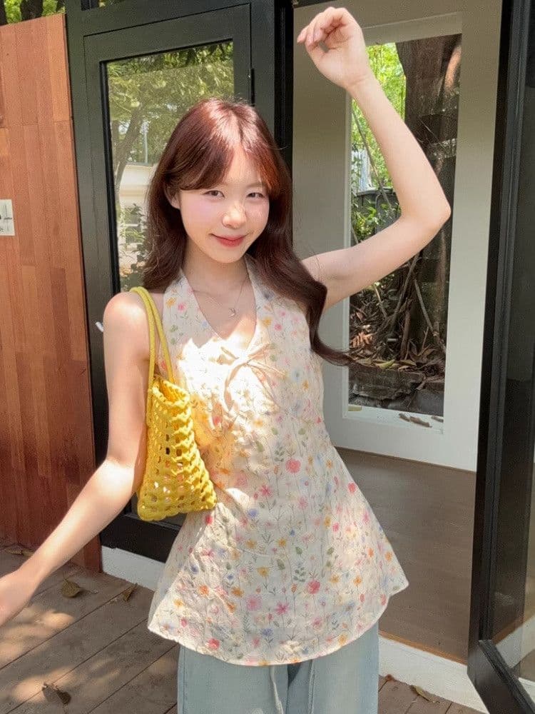 원본 자수 원단 행침 목 스트랩 자수 조끼 꽃무늬 봄 여름 새로운 외국 가스 민소매 맨위 상세 이미지 9