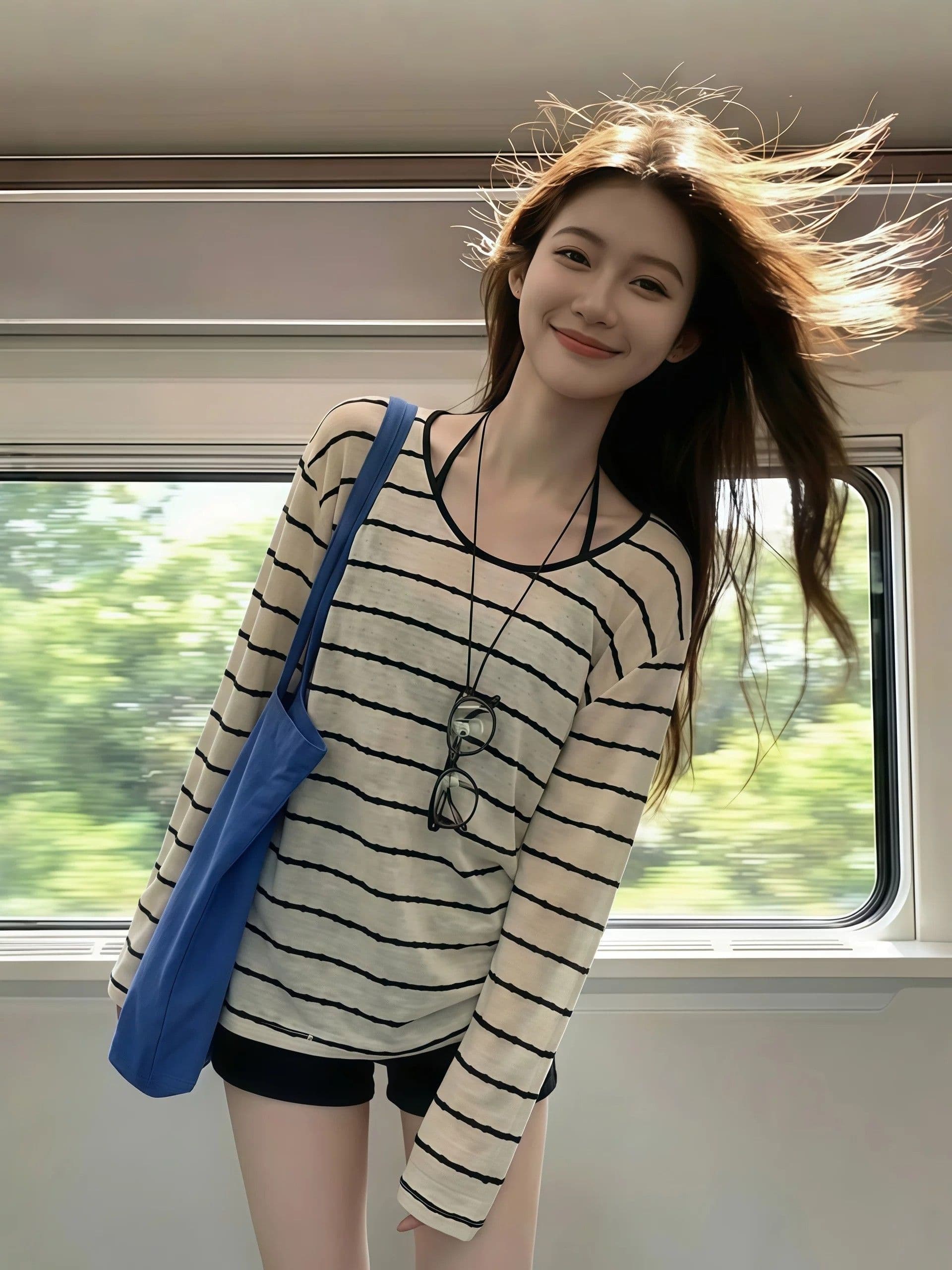 원본 자카드 컬러 짜임 기사 사람들 면 속옷 투피스 세트 슬림해 보이는 풀오버 에어컨 셔츠 슬립 맨위 상세 이미지 4