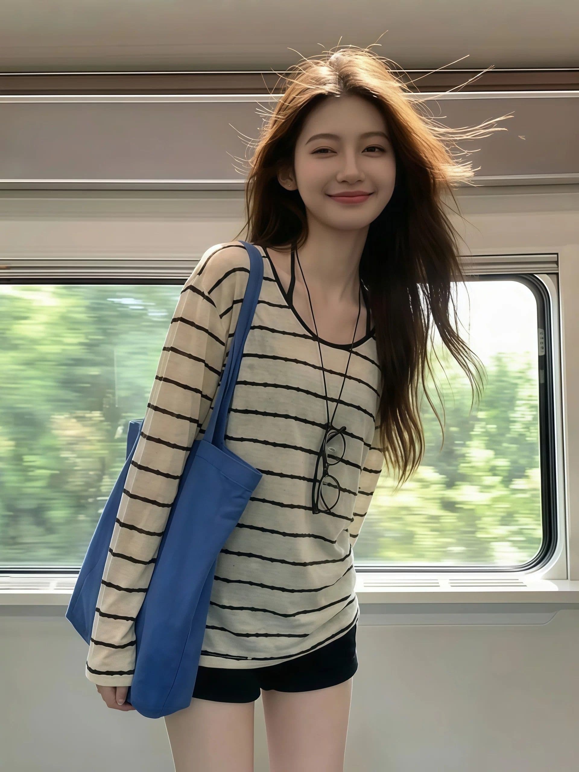 원본 자카드 컬러 짜임 기사 사람들 면 속옷 투피스 세트 슬림해 보이는 풀오버 에어컨 셔츠 슬립 맨위 상세 이미지 5