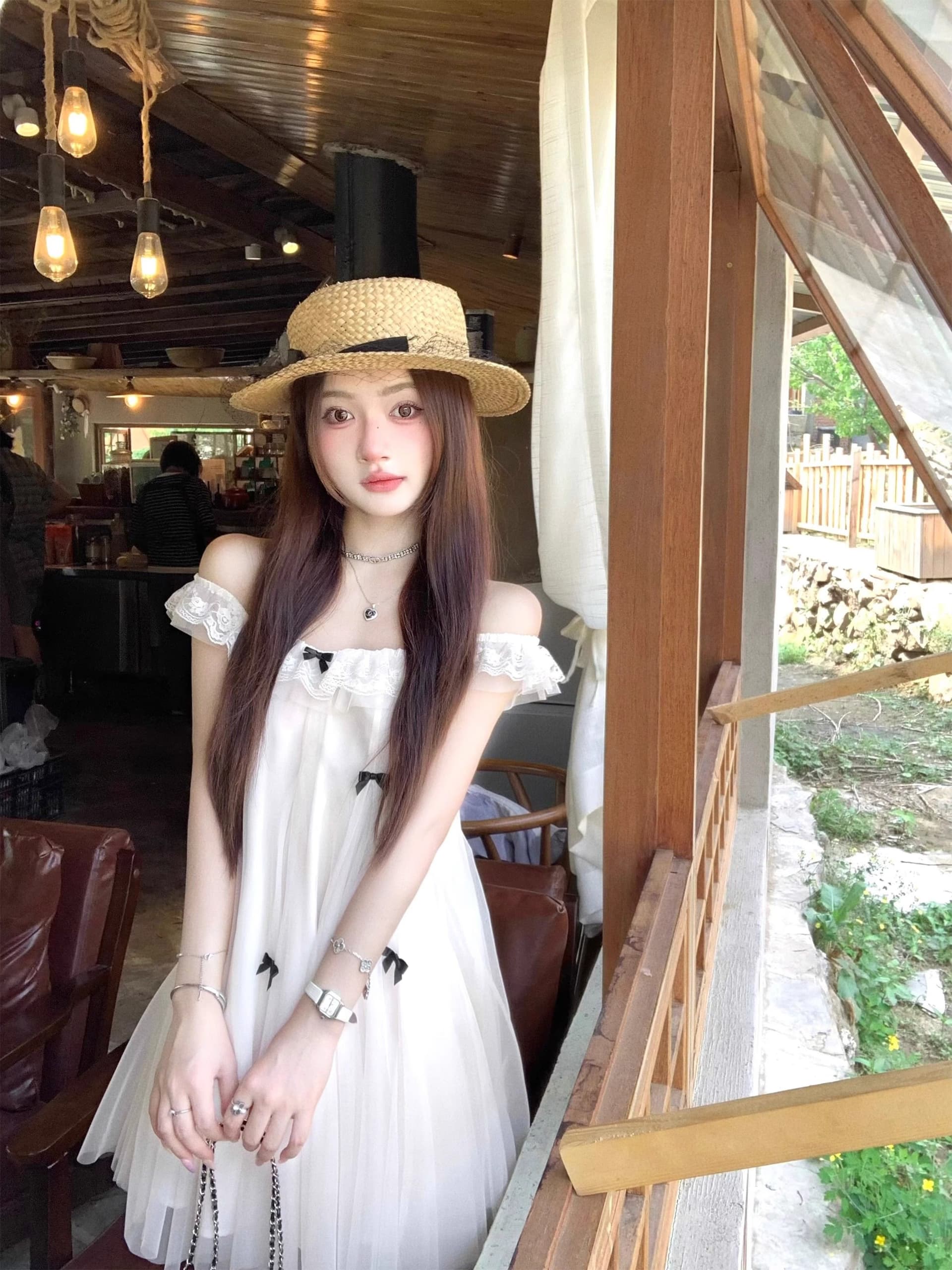 요정 가스 Tulle 공주 인형 치마 작은 키 드레스 프랑스식 달콤함 나비 매듭 Feifei 소매 디자인 센스 새로운 이미지 2