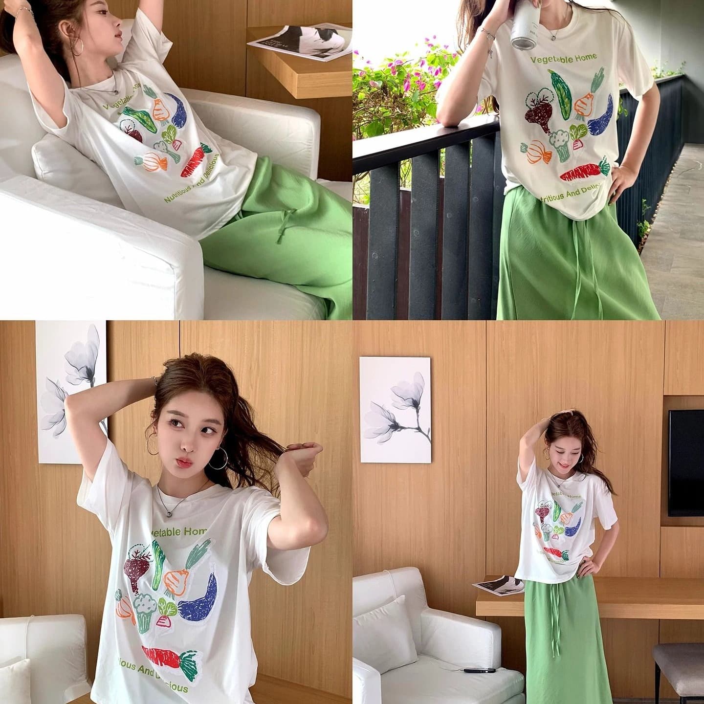 21 순면 210 그램 순면 여름 드레스 반팔 티셔츠 여성 한국 스타일 빅 사이즈 루즈핏 이미지 5