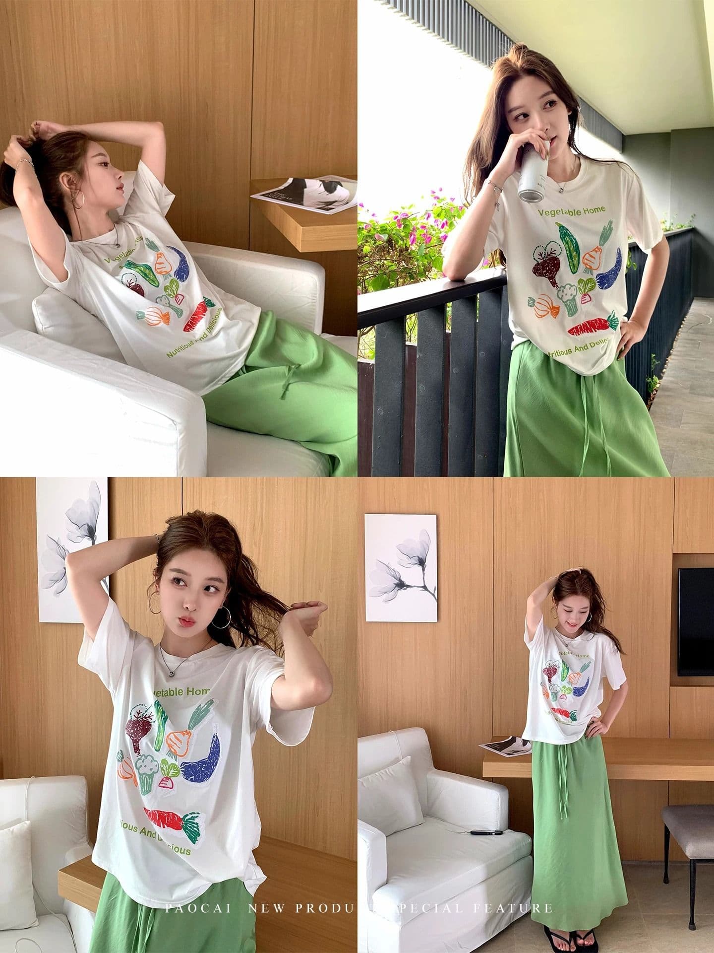 21 순면 210 그램 순면 여름 드레스 반팔 티셔츠 여성 한국 스타일 빅 사이즈 루즈핏 상세 이미지 3