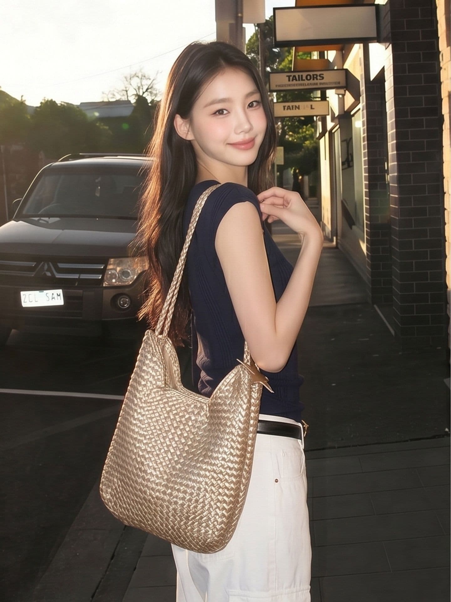원본 대나무 마디 면 프랑스식 화이트 불규칙 비스듬한 어깨 반팔 티셔츠 여성 여름 몸매 가꾸기 슬림해 보이는 오프숄더 맨위 상세 이미지 10