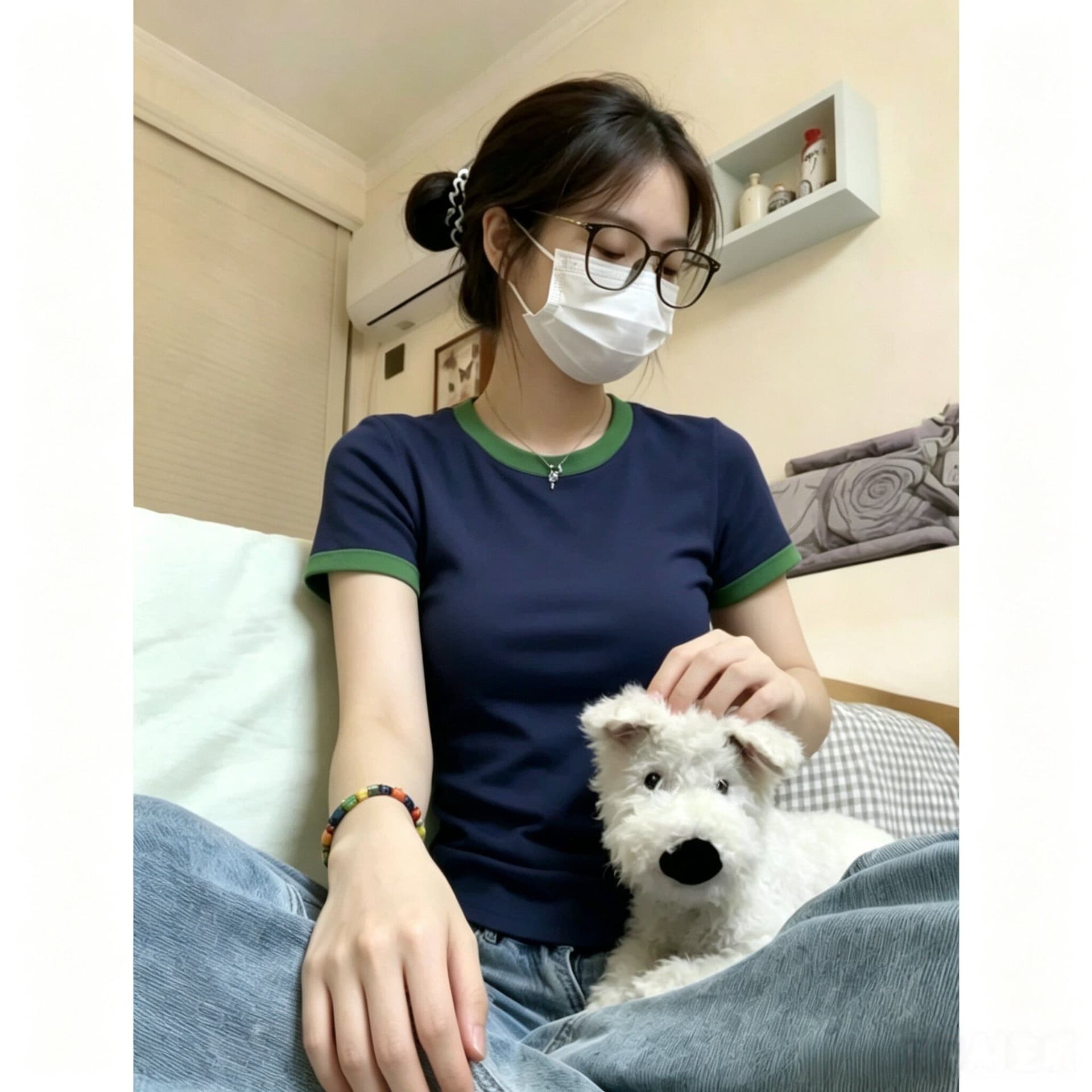40 순면 1 1210 그램 높음 폭탄 배색 라운드 넥 긍정적 인 어깨 반팔 티셔츠 여성 여름 루즈핏 맨위 동정 이미지 4