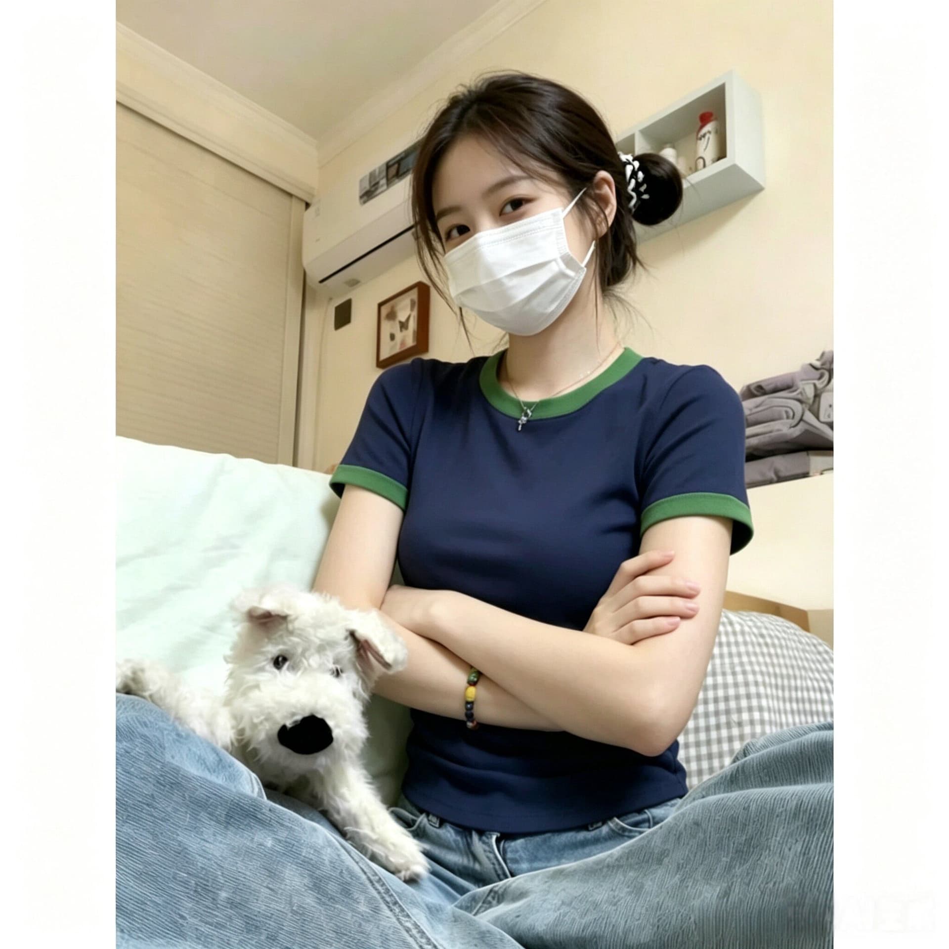 40 순면 1 1210 그램 높음 폭탄 배색 라운드 넥 긍정적 인 어깨 반팔 티셔츠 여성 여름 루즈핏 맨위 동정 상세 이미지 7