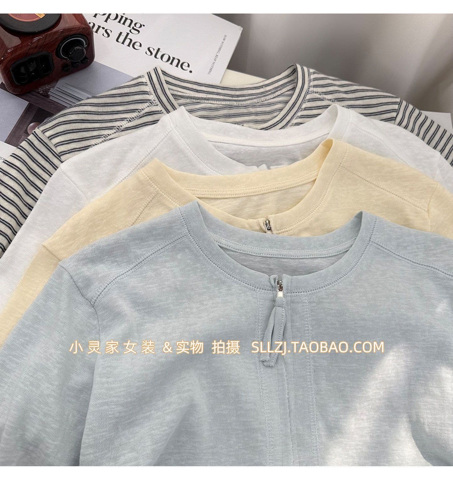 눈꽃 면 특별 빅 사이즈 300 근 반팔 여성 티셔츠 2026 여름 루즈핏 하프 지퍼 라운드 넥 맨위 상세 이미지 3