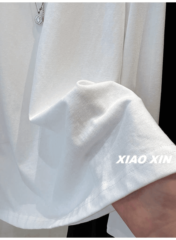2026 여름 자수 눈꽃 면 특별 빅 사이즈 200 kg 미니멀리즘 자수 패치워크 긍정적 인 어깨 긴팔 티셔츠 여성 상세 이미지 5