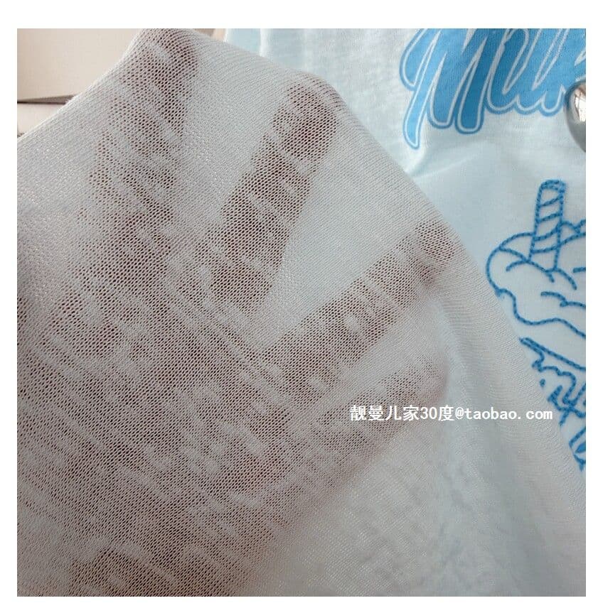 눈꽃 면 특별 빅 사이즈 300 근 신선함 상쾌 파란색 여름 얇은 스타일 여성 셔츠 반팔 티셔츠 상세 이미지 11