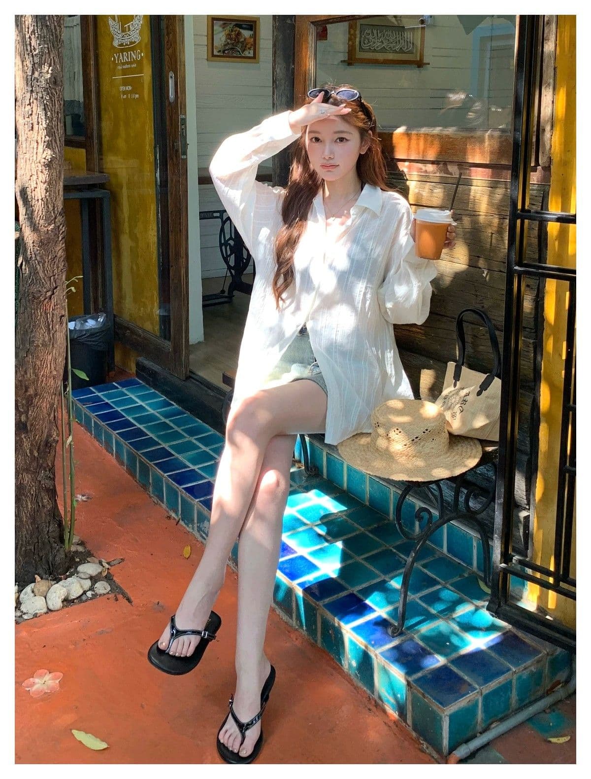 프랑스식 고급 센스 화이트 긴팔 여성 셔츠 봄 여름 새로운 얇은 스타일 출퇴근 다용도 캐주얼 품격 자외선 차단 맨위 상세 이미지 13
