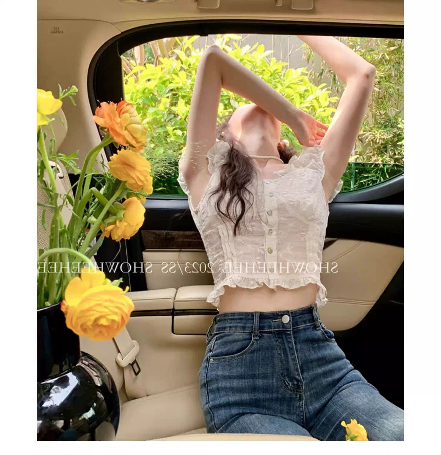 프랑스식 디자인 센스 프릴 여성 셔츠 여름 레이스 버블 반팔 Chic 작은 셔츠 오프숄더 쇼트 스타일 맨위 상세 이미지 9