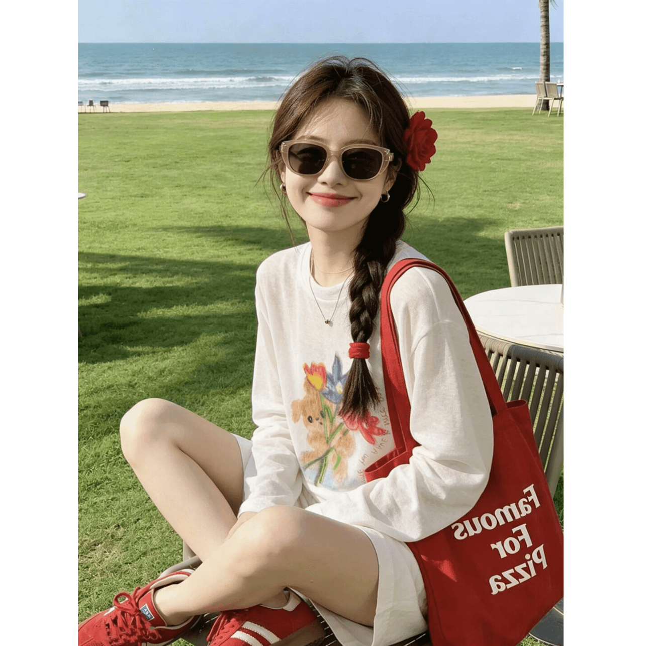 170 그램 눈꽃 면 35 라이 경기 서울 35 면 30 폴리 에스터 블라우스 여성 마이크로 ~을 통해 긴팔 티셔츠 여름 에어컨 셔츠 맨위 이미지 3