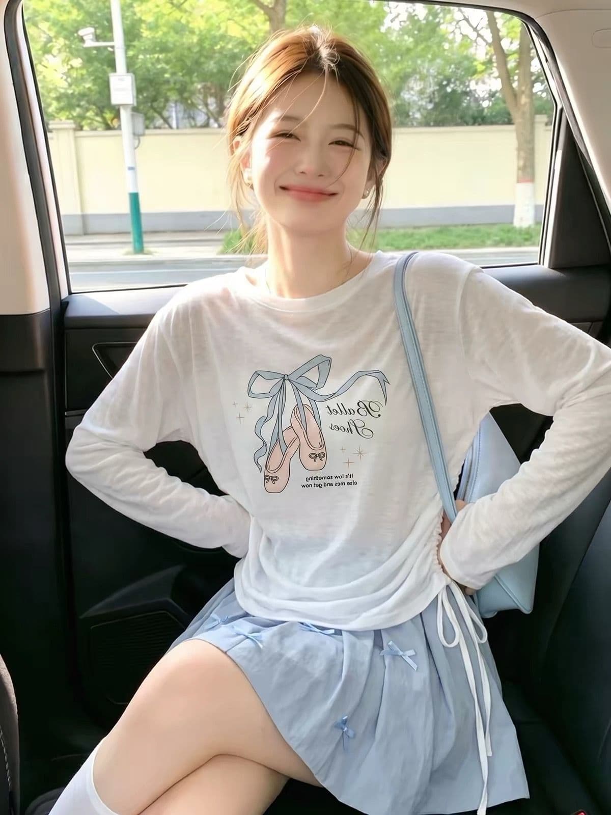 2026 년 180 그램 아마 눈꽃 긴팔 티셔츠 태양 보호 셔츠 기본 셔츠 블라우스 통기성 루즈핏 이미지 2