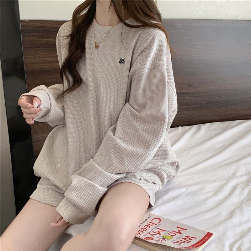 실사 2026 가을 6535 후아 남편 그리드 이후 패키지 칼라 캐주얼 스포츠 슈트 여성 상세 이미지 10