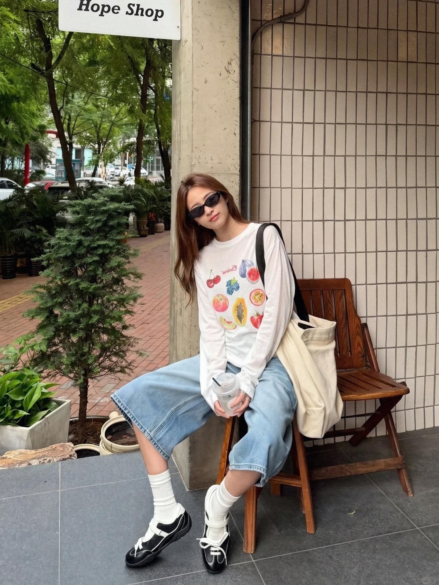 180 그램 아마 눈꽃 긴팔 티셔츠 태양 보호 셔츠 기본 셔츠 블라우스 통기성 루즈핏 상세 이미지 6