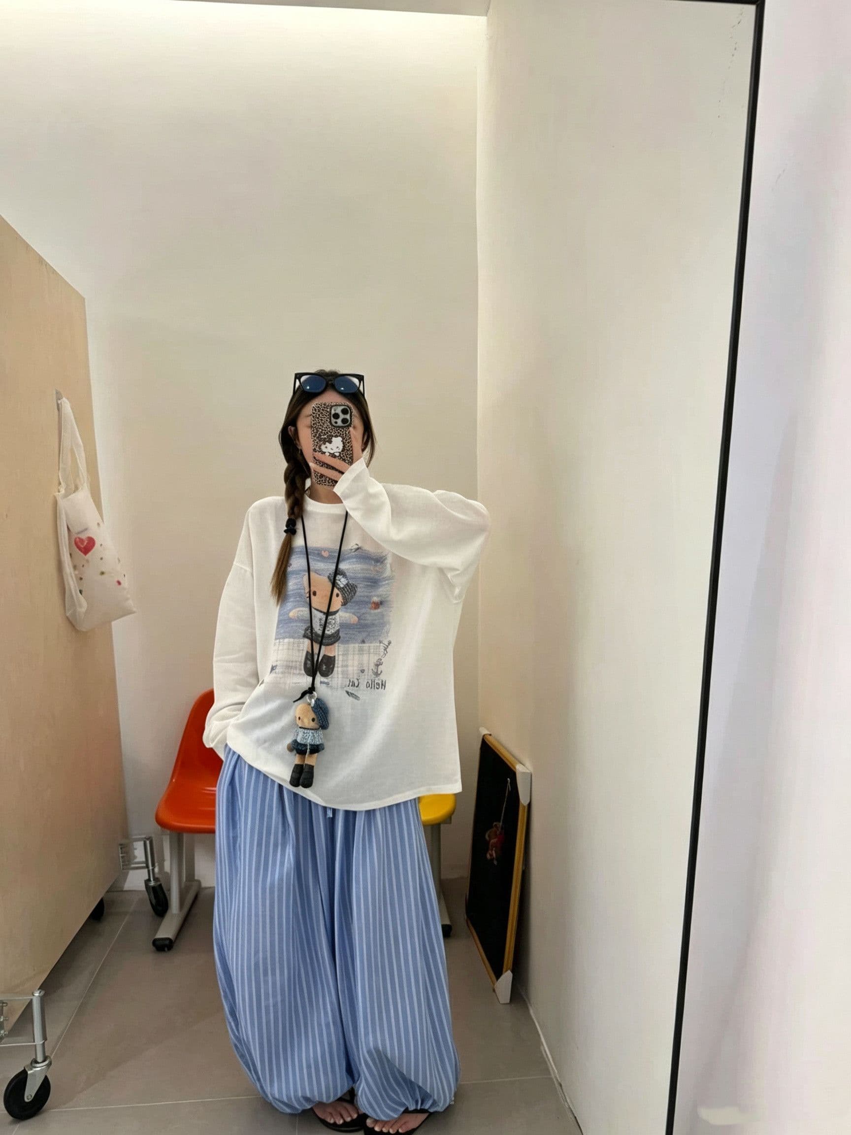높은 품질 180 그램 아마 눈꽃 비스듬한 어깨 티셔츠 자외선 차단 기본 셔츠 블라우스 통기성 루즈핏 이미지 3