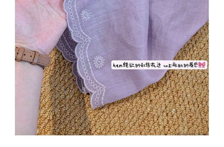 눈꽃 면 특별 빅 사이즈 300 근 레이스 측면 보트넥 주름 얇은 긴팔 티셔츠 여성 자외선 차단 의류 상세 이미지 5