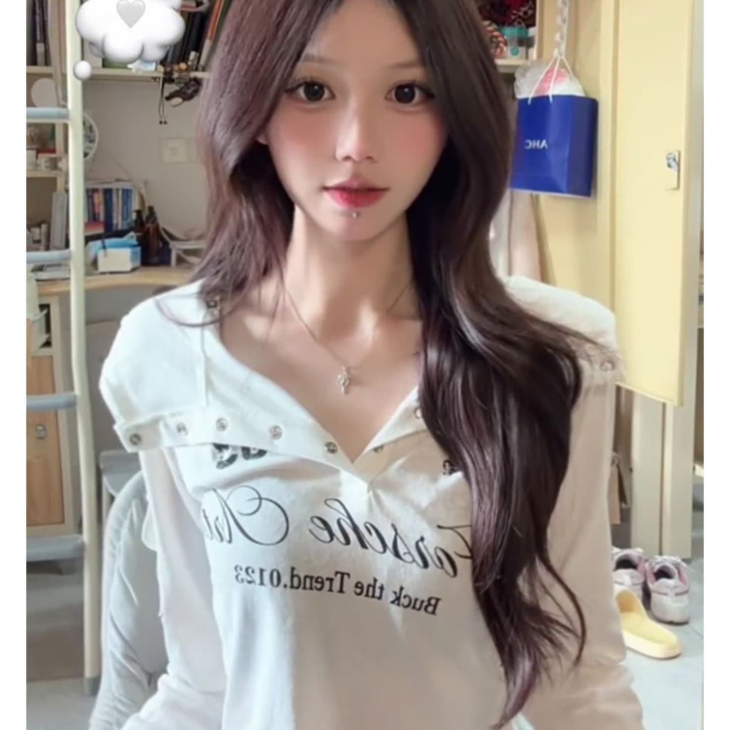 2026 가을 원본 솜씨 이중층 모자 광저우 눈꽃 면 자외선 차단 블라우스 여성 이미지 5