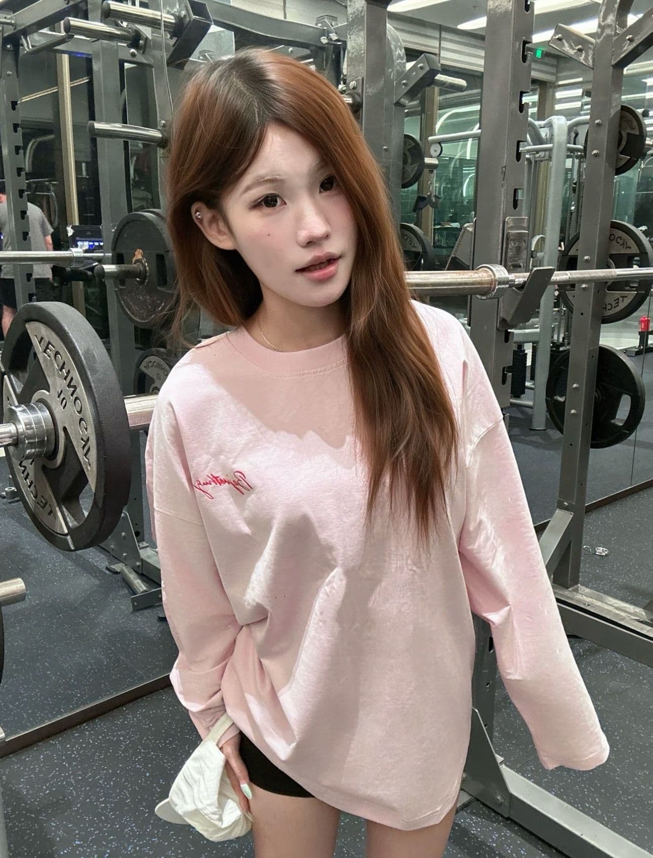 2026 가을 순면 220 그램 긴팔 티셔츠 여성 이미지 2