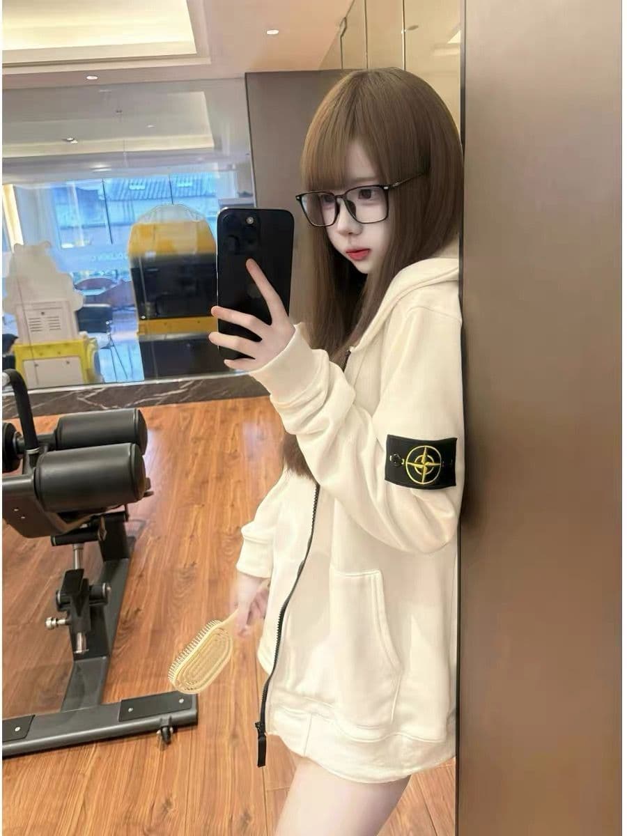 2026 가을 여성 얇은 스타일 이후 패키지 칼라 순수한 Mianhua 면 복합 후드티 여성 상세 이미지 9