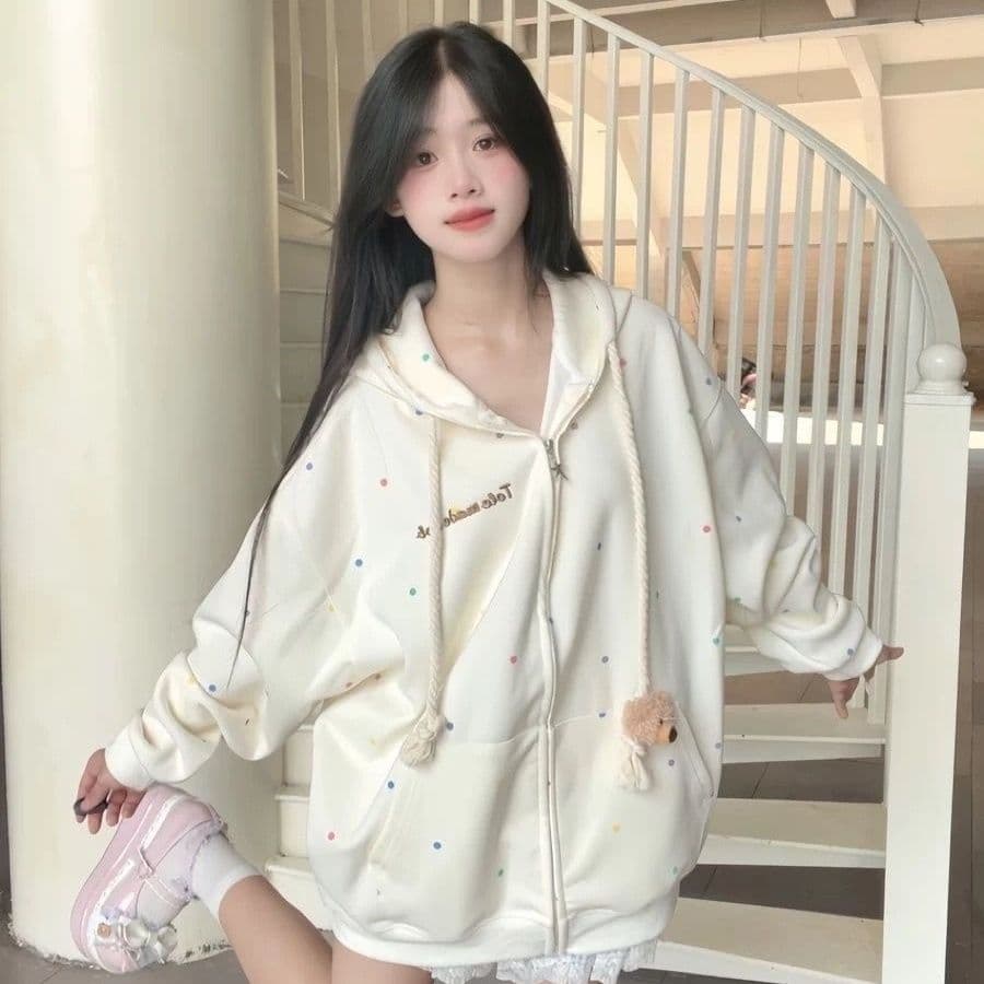 2026 가을 얇은 스타일 털이 있는 원본 솜씨 순수한 Mianhua 면 복합 우유 실크 후드티 여성 상세 이미지 4