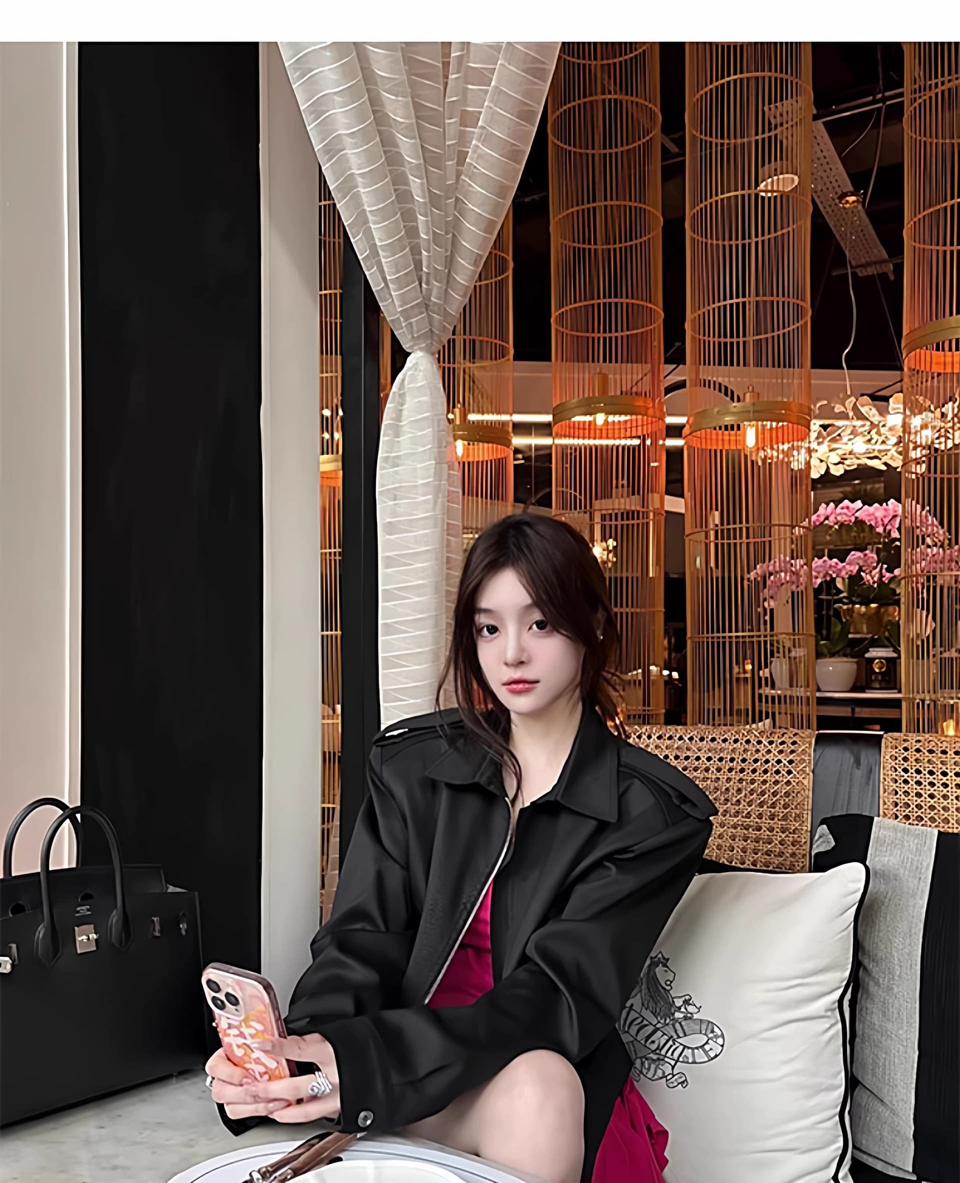 검정색 스탠드 칼라 넓은 어깨 여성 코트 가을 새로운 개성 단색 레트로 쇼트 스타일 캐주얼 다용도 재킷 맨위 트렌디 상세 이미지 8