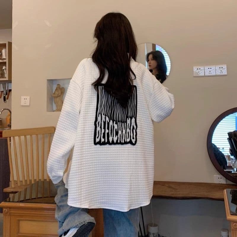 원본 것 가을 의상 아메리칸 조수 브랜드 디자인 센스 후아 남편 그리드 셔츠 맨위 여성 루즈핏 긴팔 재킷 트렌디 이미지 5