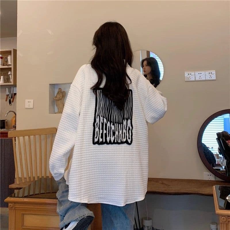 원본 것 가을 의상 아메리칸 조수 브랜드 디자인 센스 후아 남편 그리드 셔츠 맨위 여성 루즈핏 긴팔 재킷 트렌디 상세 이미지 15