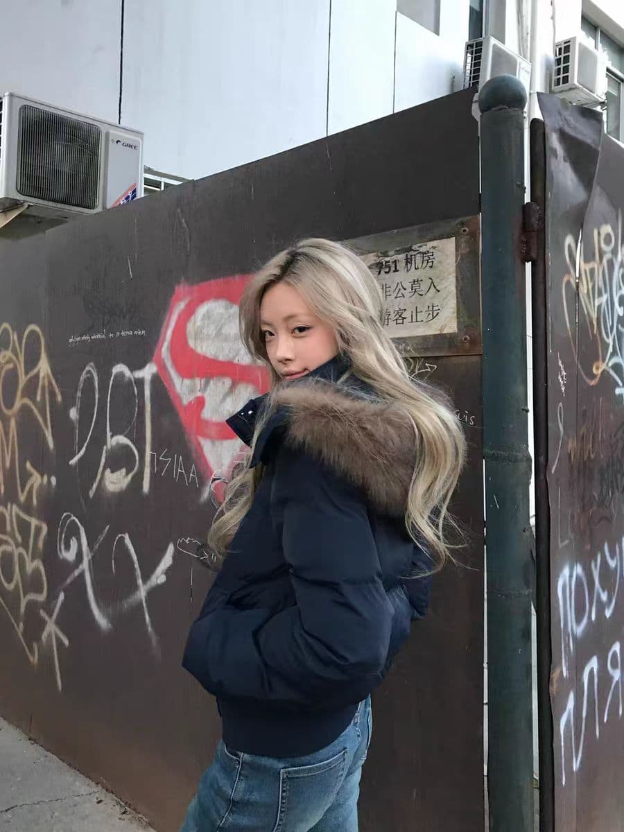 실사 겨울 새로운 다용도 큰 모피 칼라 후드 다운 재킷 여성 짧은 다용도 보온 두꺼운 면 옷 재킷 상세 이미지 7