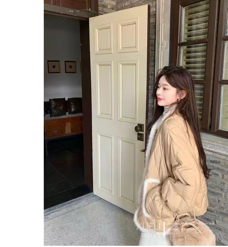 링 그리드 아래 면화 의류 여성 겨울 디자인 센스 작은 대중 얇고 가벼운 면 옷 새로운 폭발 고급 센스 짧은 외투 상세 이미지 7