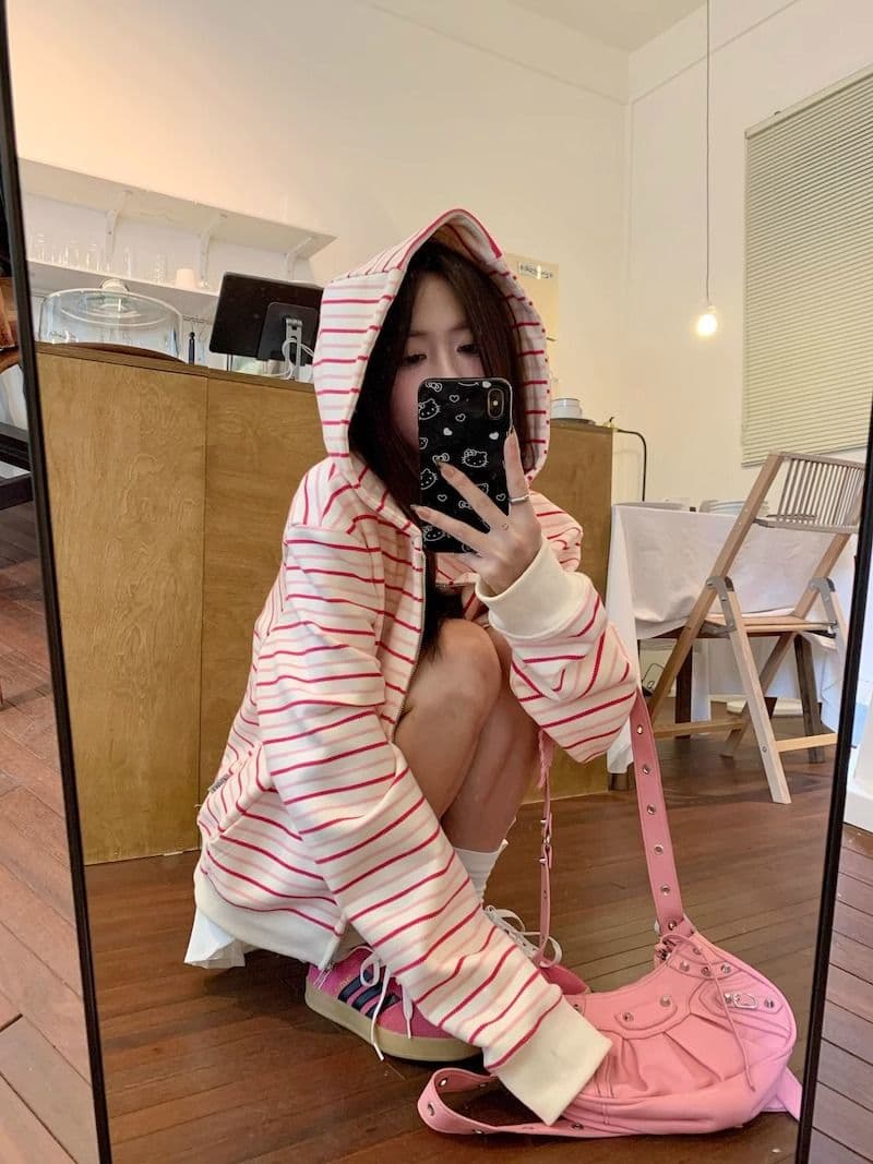 자수 원본 원단 특별 빅 사이즈 300 근 한 부서 루즈핏 캐주얼 느긋한 다용도 후드티 상세 이미지 3