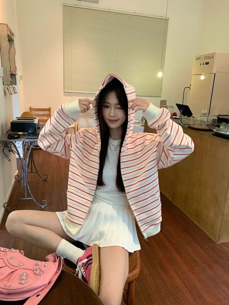 자수 원본 원단 특별 빅 사이즈 300 근 한 부서 루즈핏 캐주얼 느긋한 다용도 후드티 상세 이미지 7