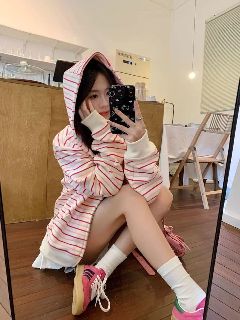 자수 원본 원단 특별 빅 사이즈 300 근 한 부서 루즈핏 캐주얼 느긋한 다용도 후드티 상세 이미지 14