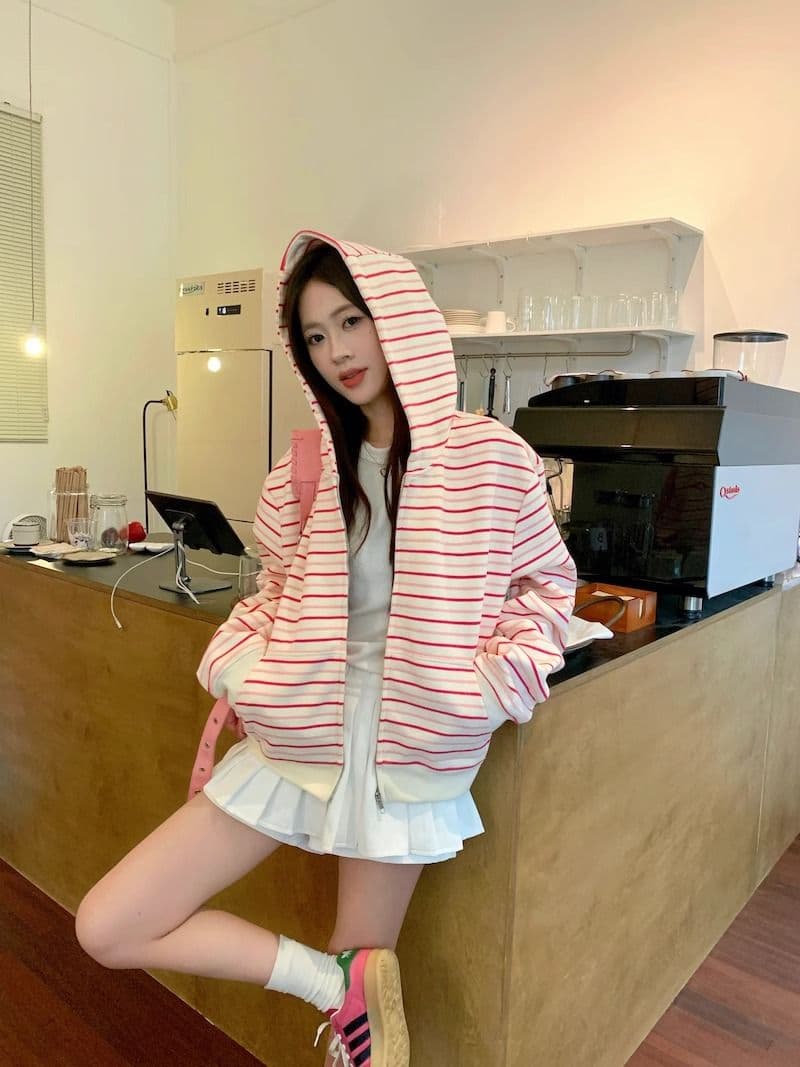 자수 원본 원단 특별 빅 사이즈 300 근 한 부서 루즈핏 캐주얼 느긋한 다용도 후드티 상세 이미지 23