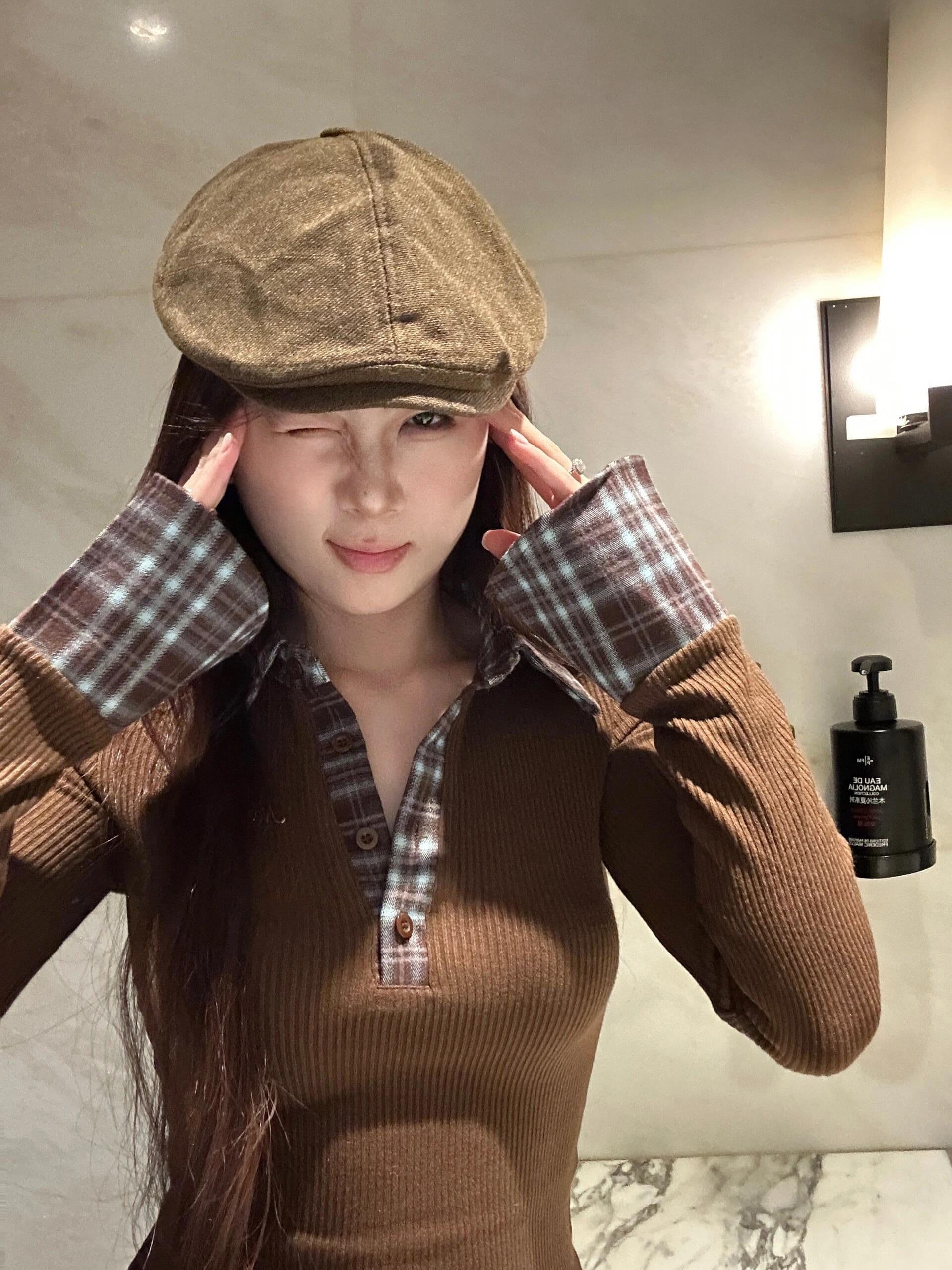 뮤 S 양모 원본 품질 POLO 칼라 긴팔 티셔츠 여성 가을 겨울 디자인 센스 페이크 레이어드 기본 셔츠 상세 이미지 3