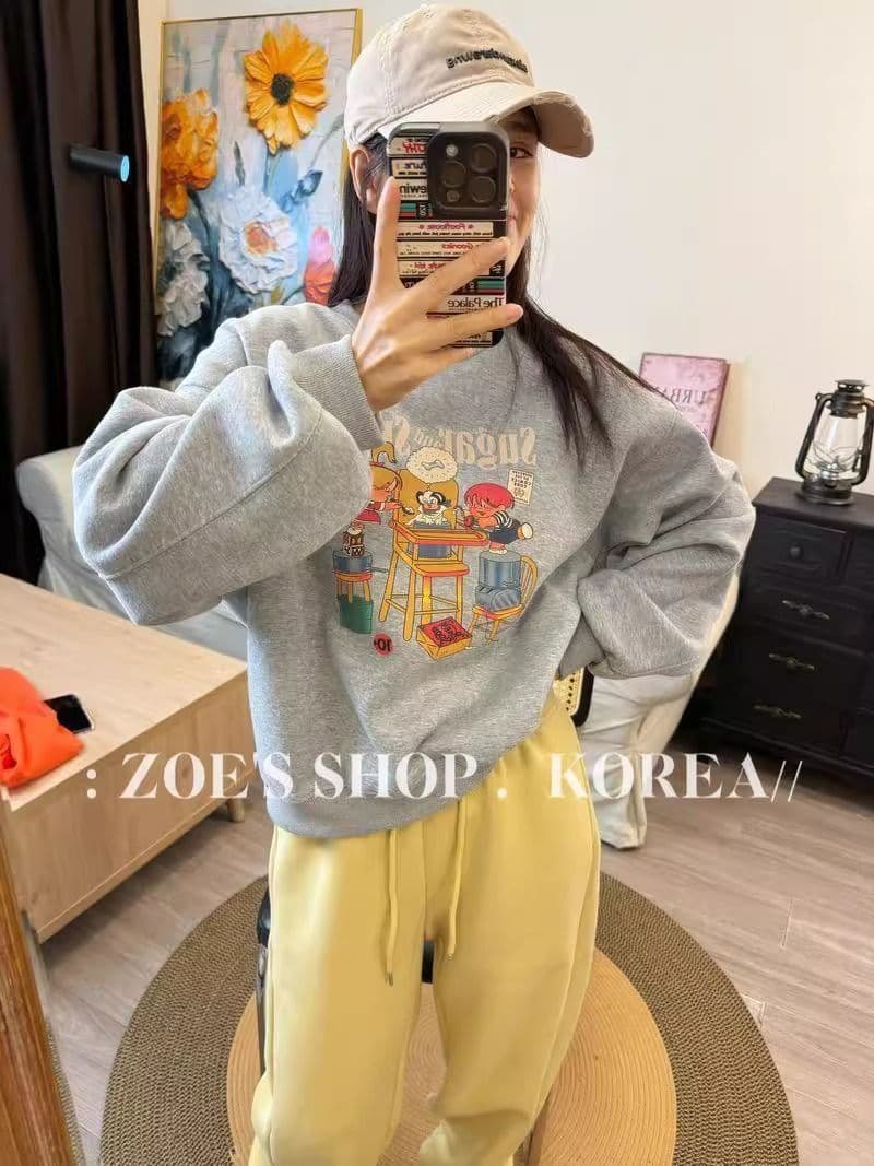 2026 후아 면 복합 얇은 스타일 310g 털이 있는 400g 라운드 넥 후드티 여성 가을 겨울 의류 상세 이미지 5