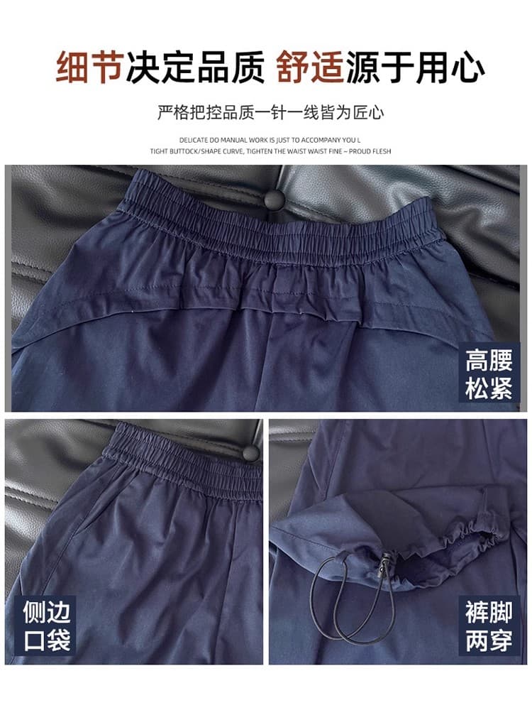 3 차원 허리 속도 건조한 워크웨어 팬츠 여성 여름 얇은 스타일 루즈핏 스트레이트 캐주얼 넓은 다리 운동 바지 이미지 2