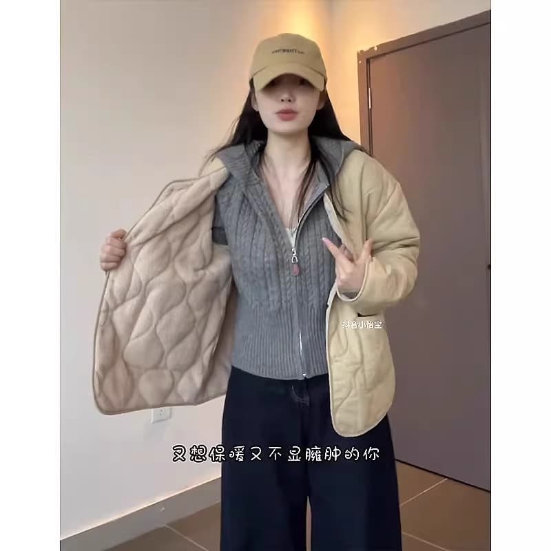 앤디 플러시 꽈배기 후드 두꺼운 지퍼 스웨터 오픈 가디건 여성 코트 이른 봄 고급 센스 부드러운 찹쌀 니트 스웨터 맨위 상세 이미지 3