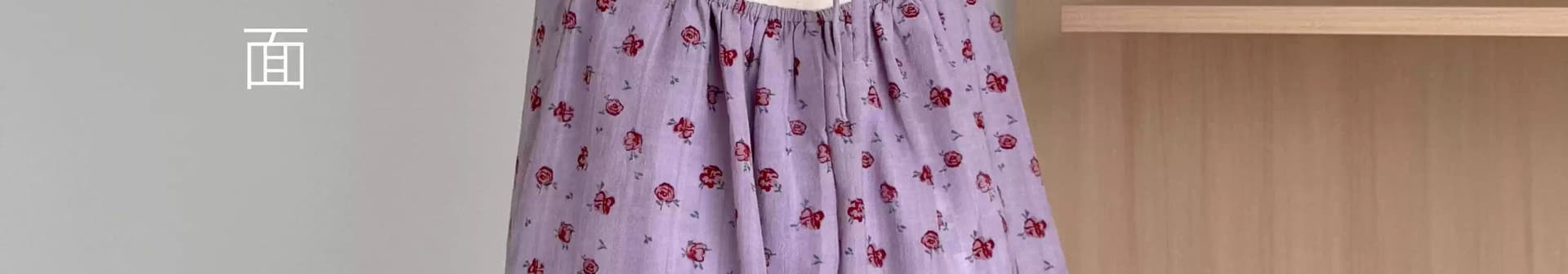네리 보라색 행침 목 백리스 슬립 꽃무늬 중간 길이 맨위 여름 해변가 휴가 상세 이미지 8