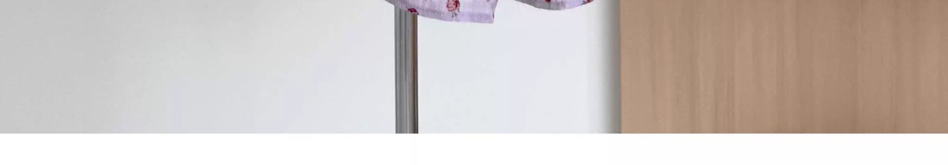 네리 보라색 행침 목 백리스 슬립 꽃무늬 중간 길이 맨위 여름 해변가 휴가 상세 이미지 11