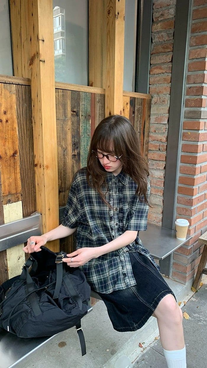 아메리칸 레트로 워싱 한 마디 반신 데님 중간 스커트 여성 여름 디자인 센스 하이웨이스트 루즈핏 슬림해 보이는 다용도 미니 스커트 상세 이미지 17