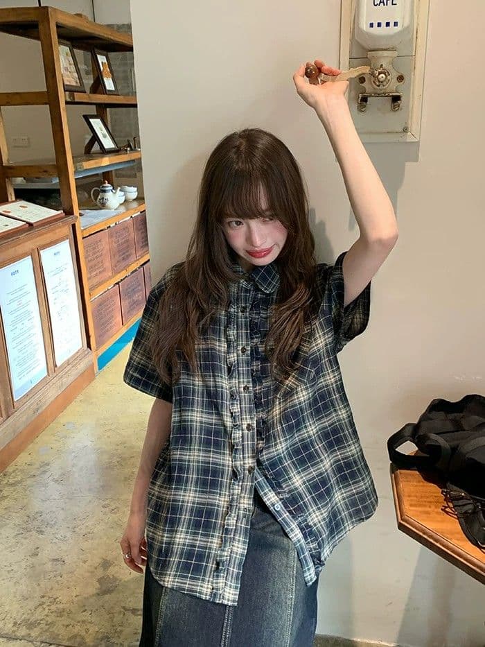 아메리칸 레트로 워싱 한 마디 반신 데님 중간 스커트 여성 여름 디자인 센스 하이웨이스트 루즈핏 슬림해 보이는 다용도 미니 스커트 상세 이미지 24