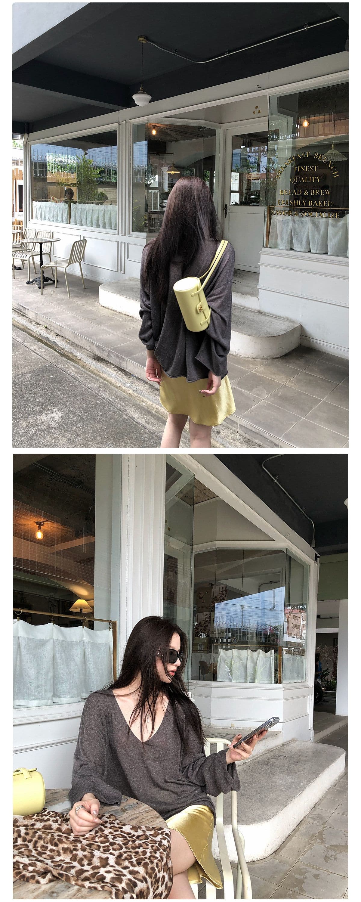 얼음 차가운 종이 사람들 2026 년 여름 새로운 빅 브이 넥 슬림해 보이는 느슨함 자외선 차단 블라우스 맨위 상세 이미지 20