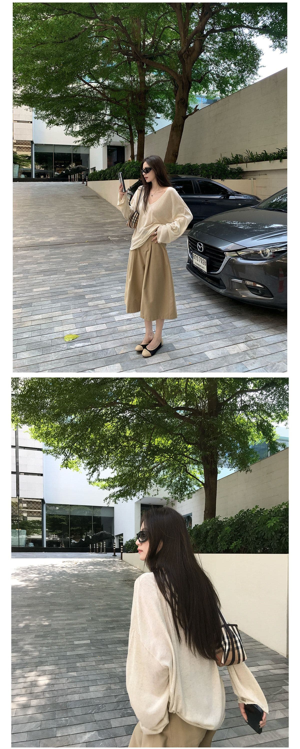 얼음 차가운 종이 사람들 2026 년 여름 새로운 빅 브이 넥 슬림해 보이는 느슨함 자외선 차단 블라우스 맨위 상세 이미지 23