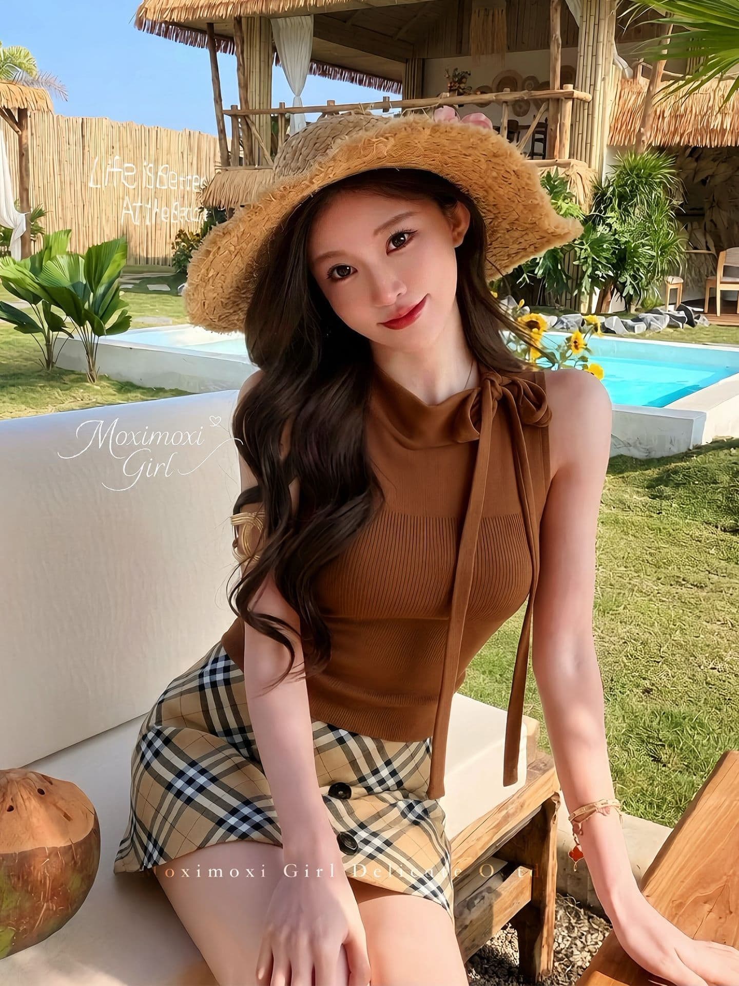 프랑스식 홀로우 아웃 패치워크 스트랩 민소매 조끼 여성 여름 새로운 디자인 센스 슬림해 보이는 달콤한 매운맛 작은 대중 다용도 맨위 이미지 4