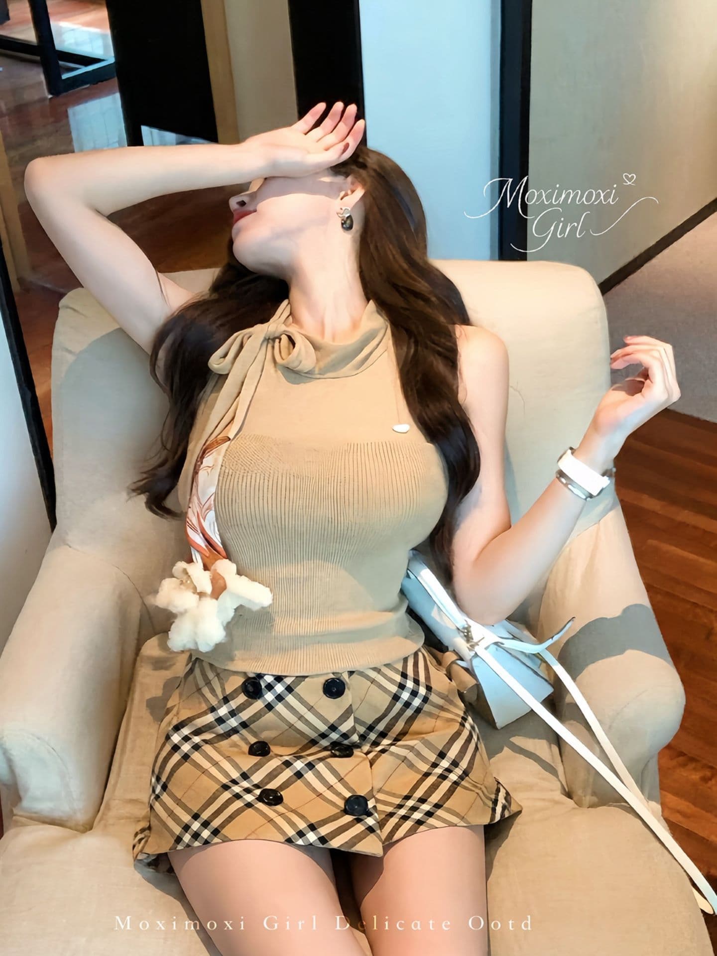 프랑스식 홀로우 아웃 패치워크 스트랩 민소매 조끼 여성 여름 새로운 디자인 센스 슬림해 보이는 달콤한 매운맛 작은 대중 다용도 맨위 상세 이미지 3