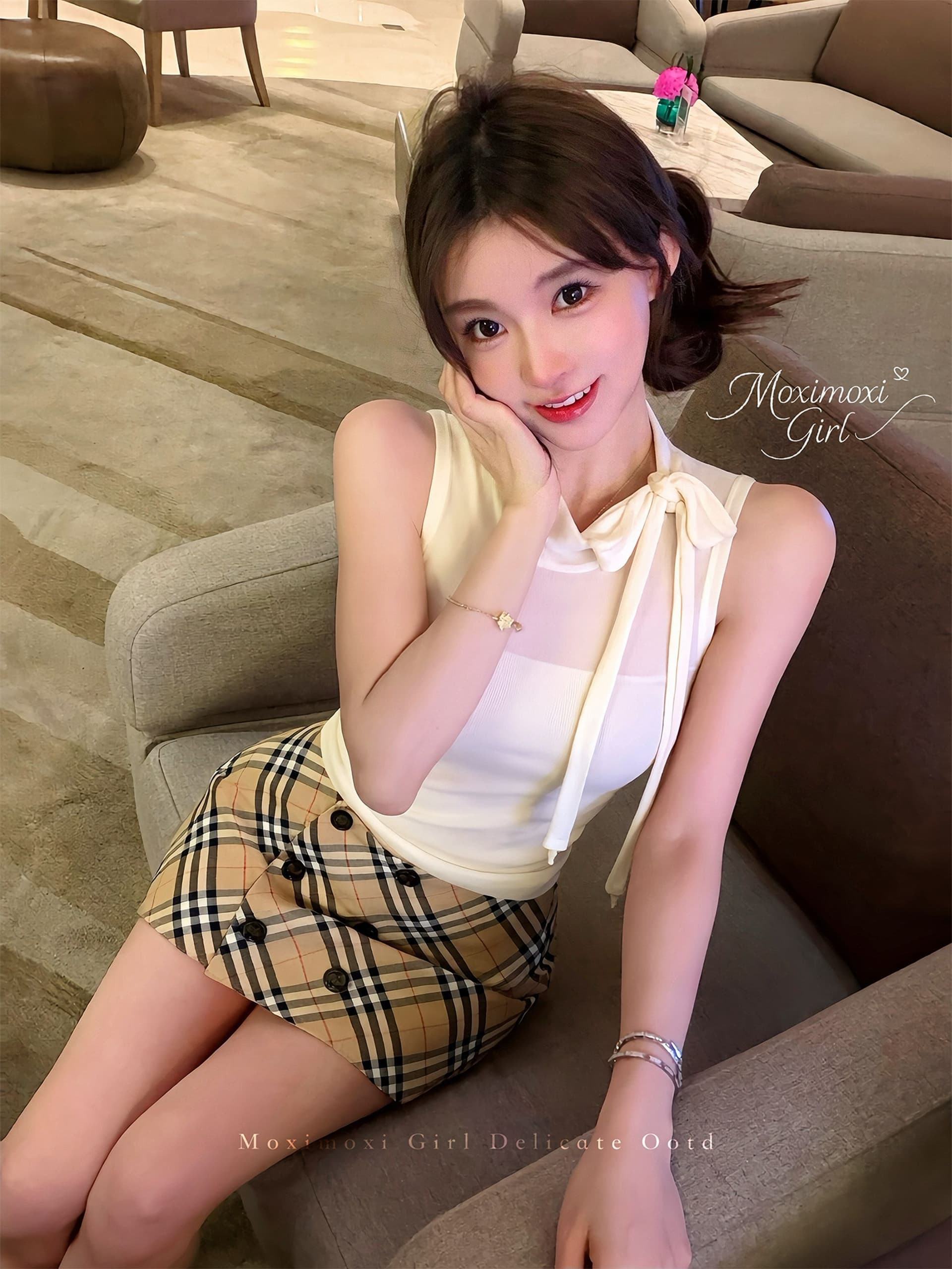 프랑스식 홀로우 아웃 패치워크 스트랩 민소매 조끼 여성 여름 새로운 디자인 센스 슬림해 보이는 달콤한 매운맛 작은 대중 다용도 맨위 상세 이미지 6