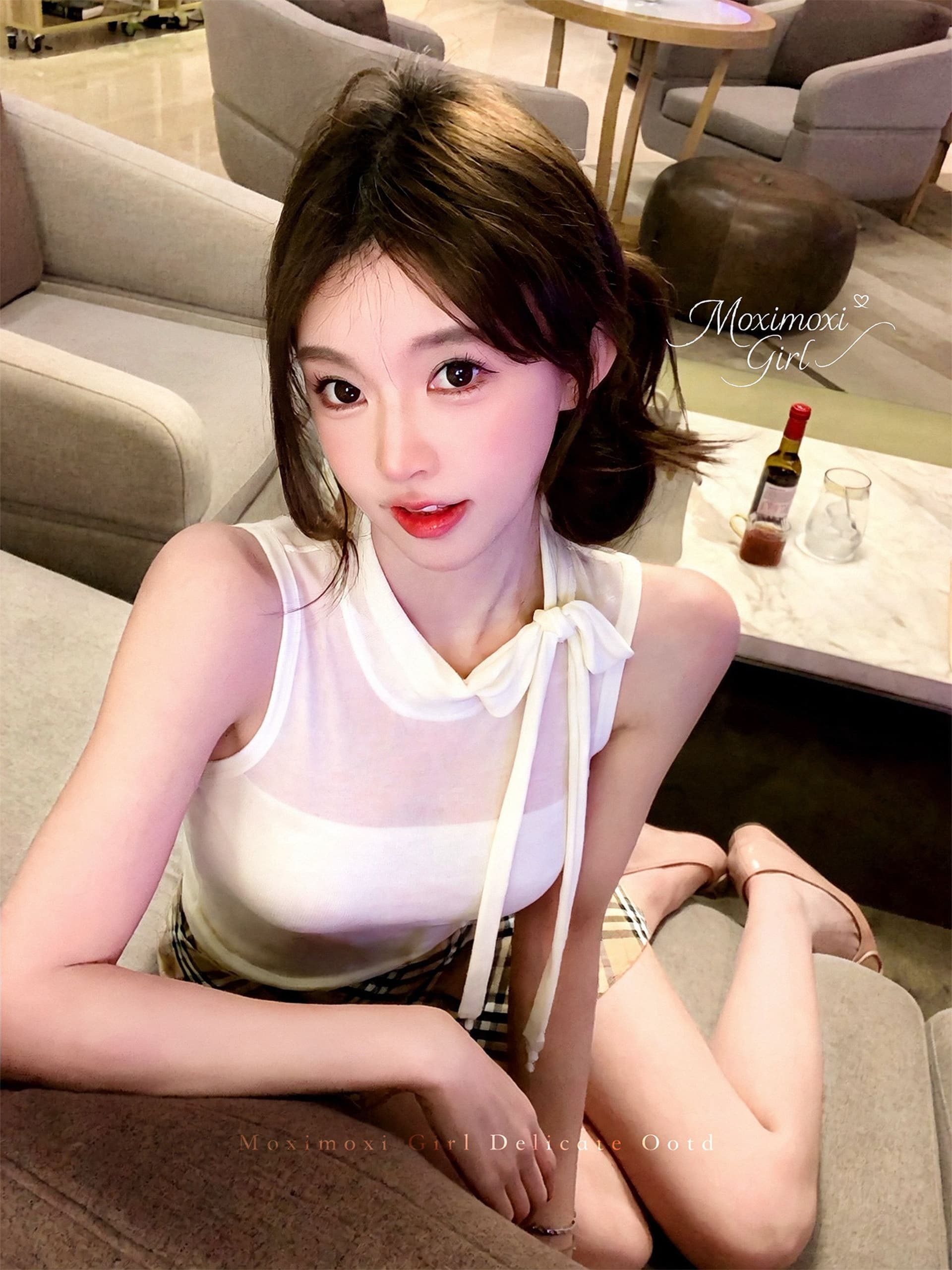 프랑스식 홀로우 아웃 패치워크 스트랩 민소매 조끼 여성 여름 새로운 디자인 센스 슬림해 보이는 달콤한 매운맛 작은 대중 다용도 맨위 상세 이미지 7