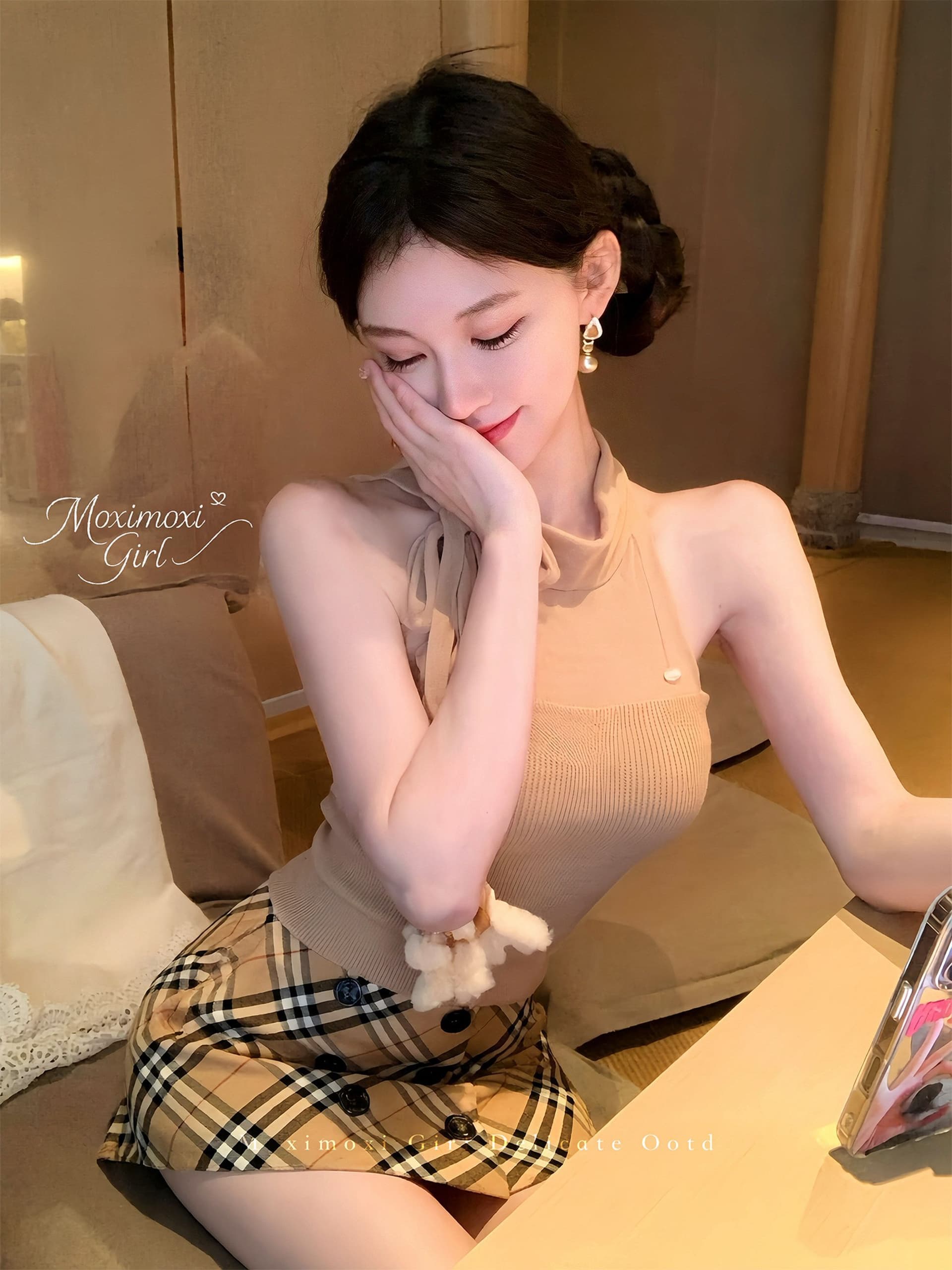 프랑스식 홀로우 아웃 패치워크 스트랩 민소매 조끼 여성 여름 새로운 디자인 센스 슬림해 보이는 달콤한 매운맛 작은 대중 다용도 맨위 상세 이미지 11