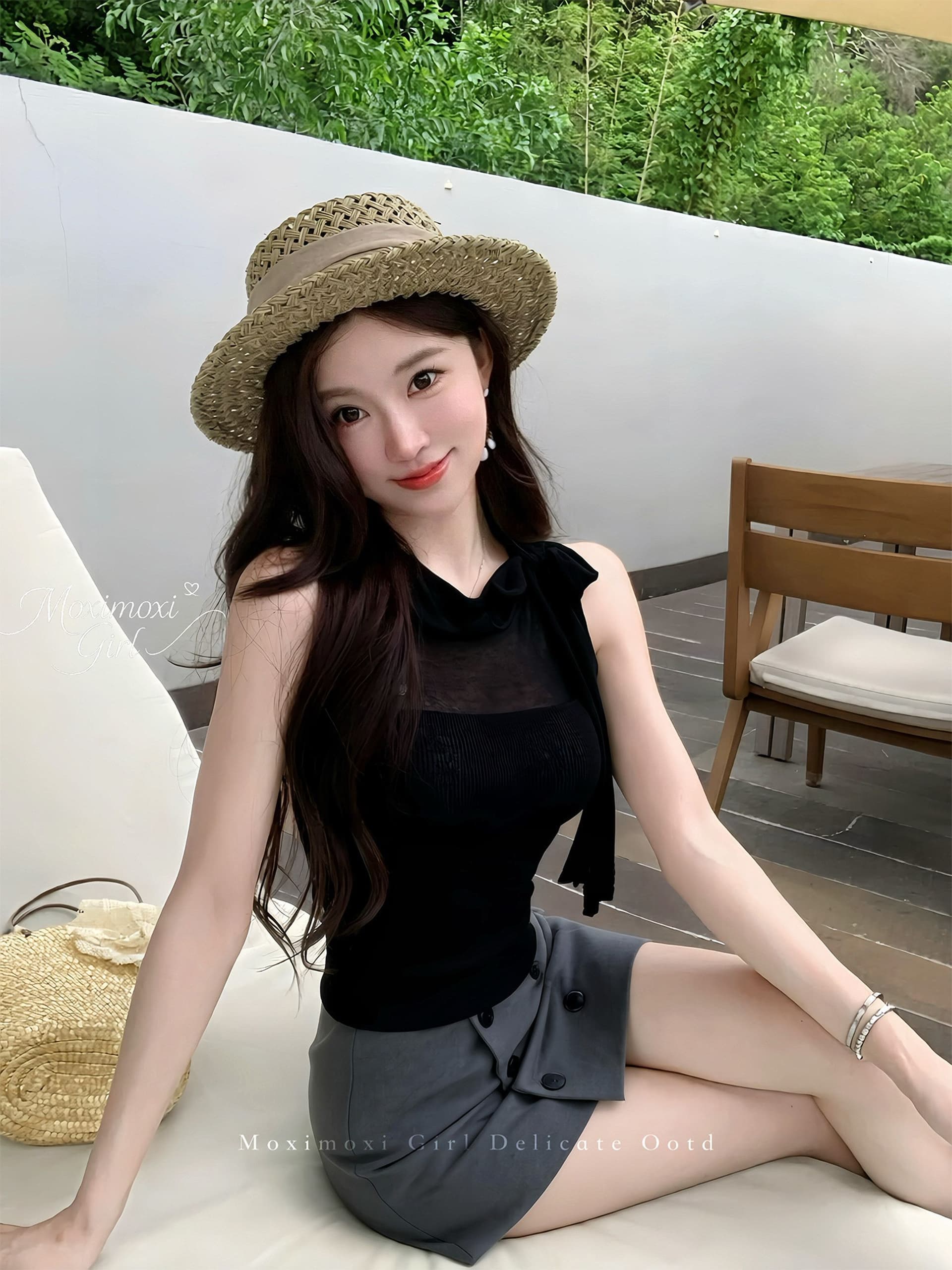 프랑스식 홀로우 아웃 패치워크 스트랩 민소매 조끼 여성 여름 새로운 디자인 센스 슬림해 보이는 달콤한 매운맛 작은 대중 다용도 맨위 상세 이미지 21