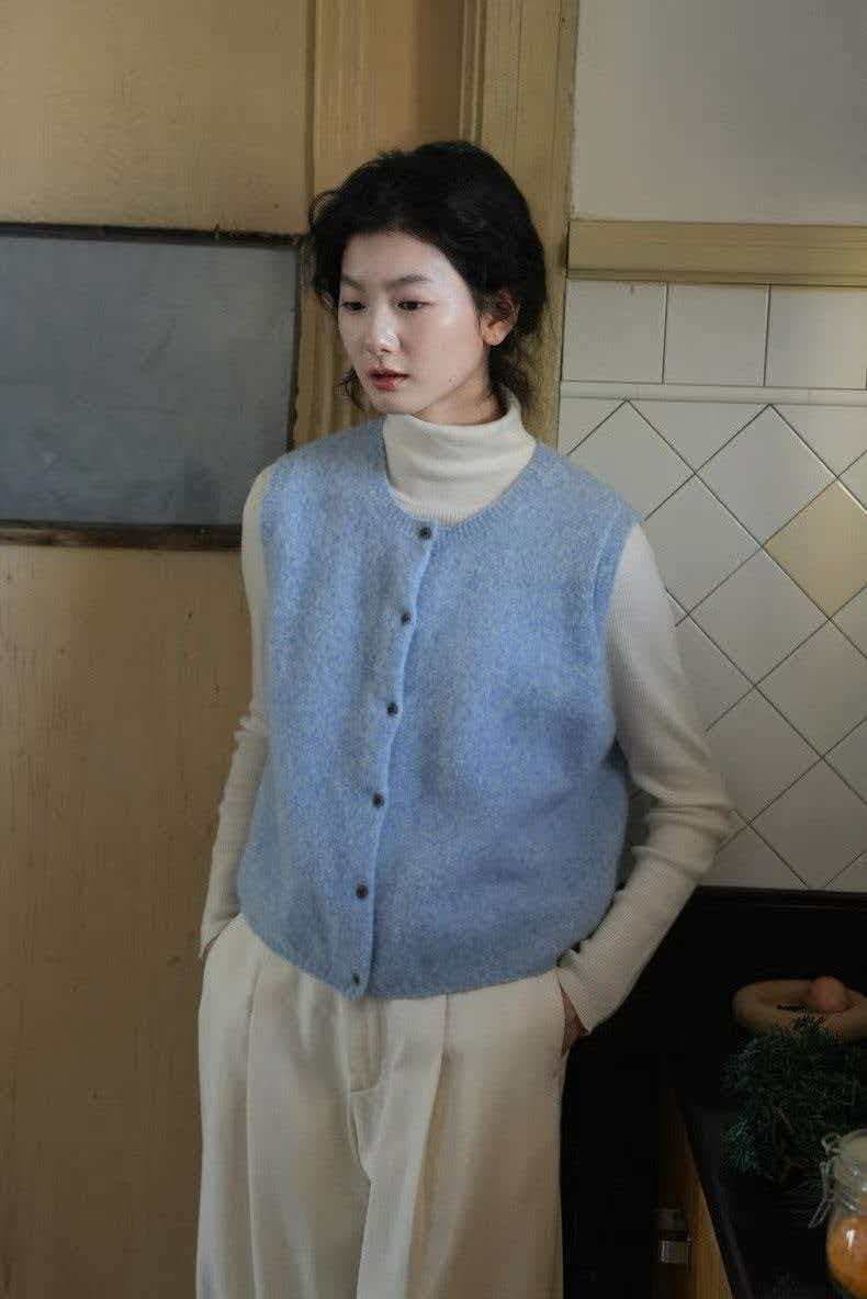 한 부서 디자인 센스 민소매 셔츠 조끼 2026 여름 새로운 베스트 맨위 여성 상세 이미지 3